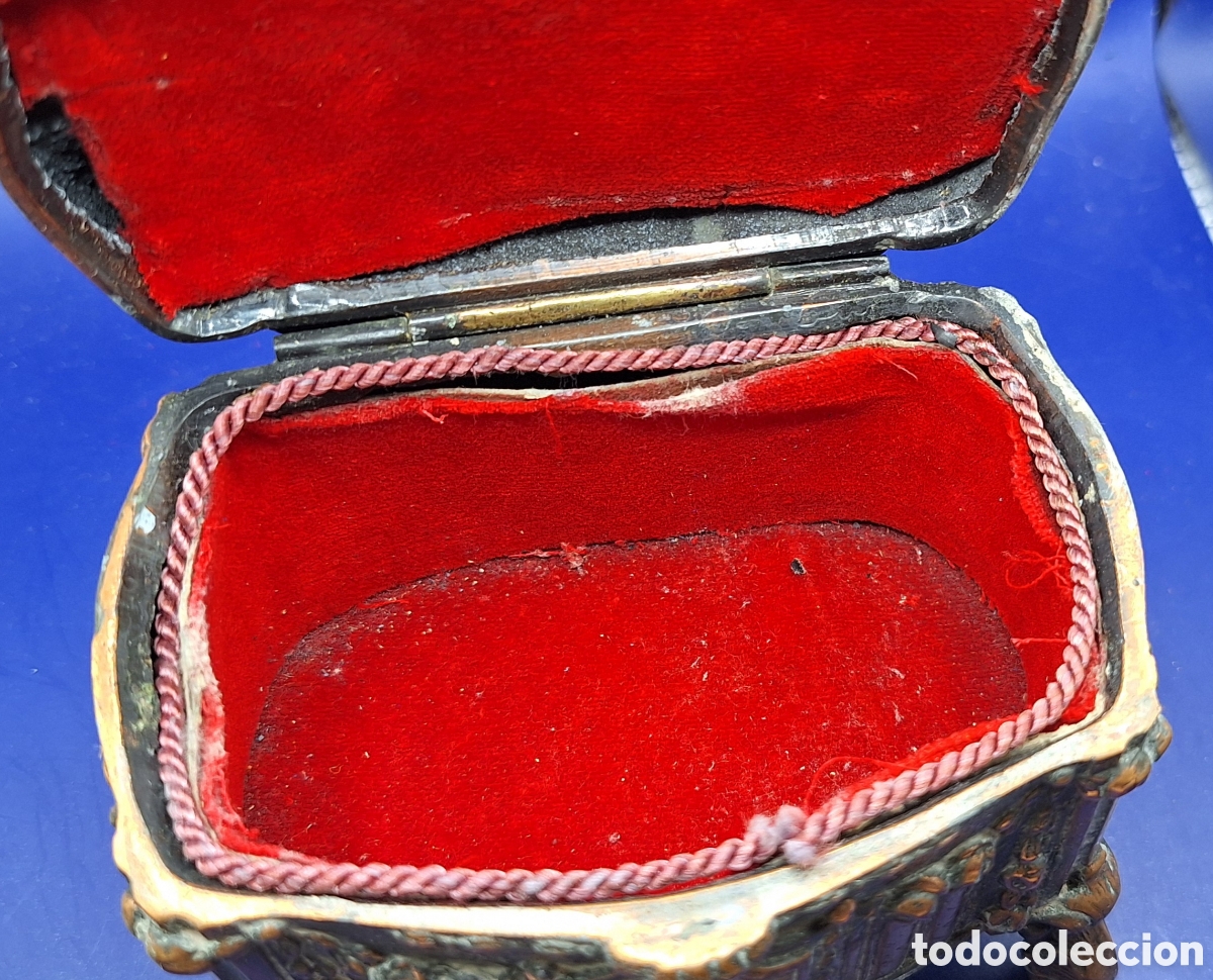 Antig&uuml;edades: Antiguo Joyero de Cobre - Calamina - Foto 14