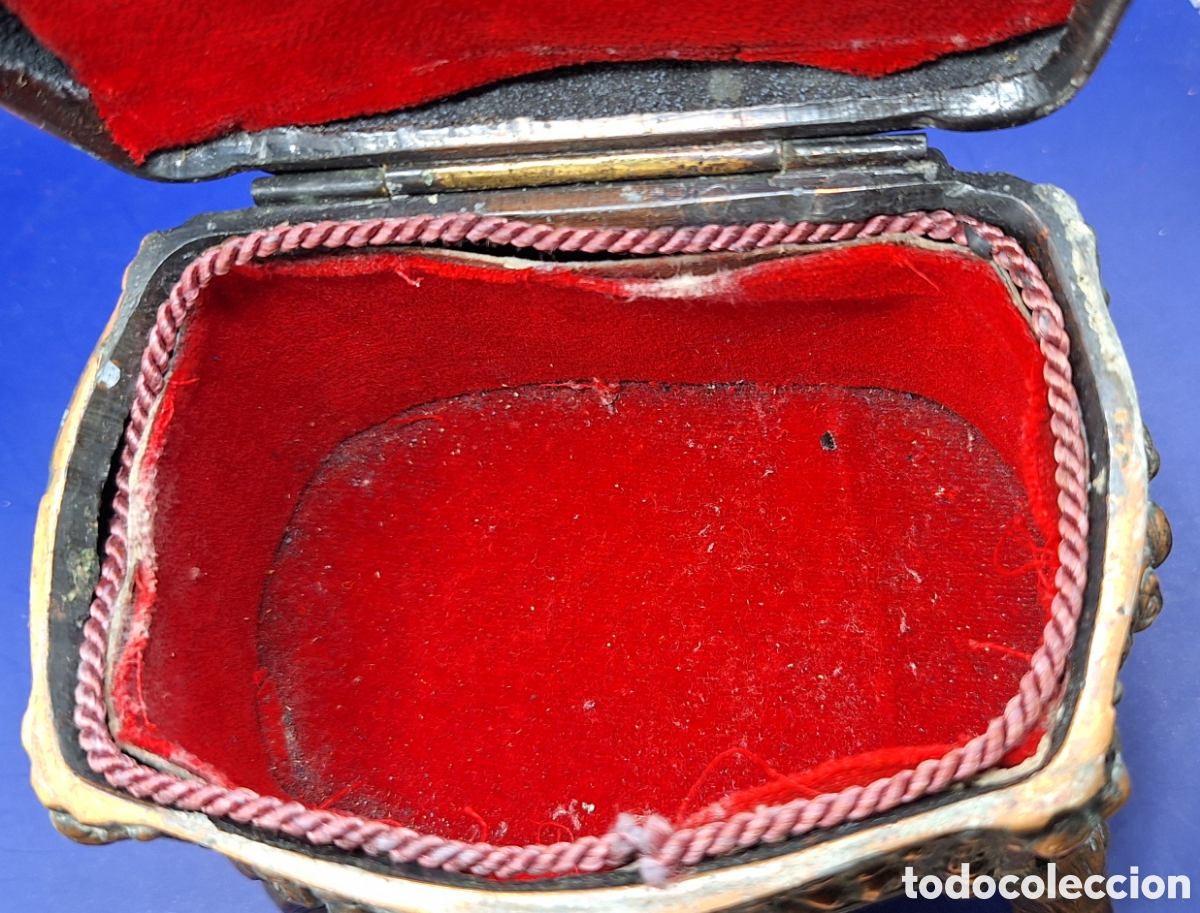 Antig&uuml;edades: Antiguo Joyero de Cobre - Calamina - Foto 16