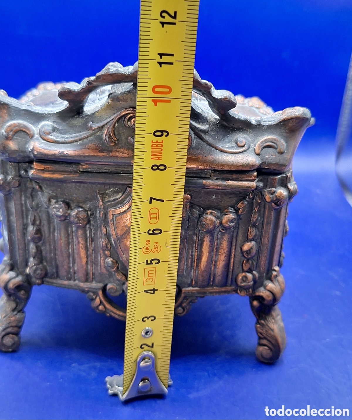 Antig&uuml;edades: Antiguo Joyero de Cobre - Calamina - Foto 20