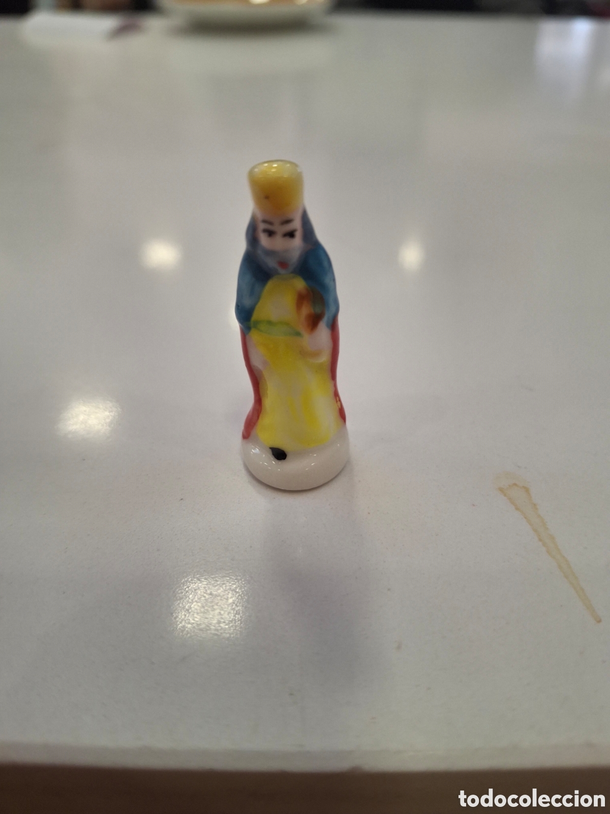 Antiguidades: figura roscon de reyes rey mago de porcelana melchor