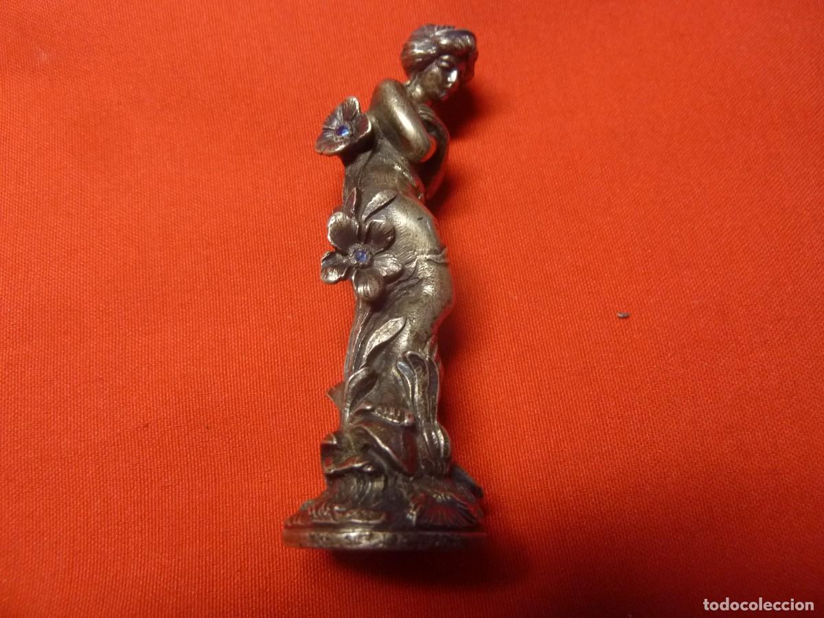Antig&uuml;edades: FIGURA DE MUJER EN PLATA 70 mm - Foto 2