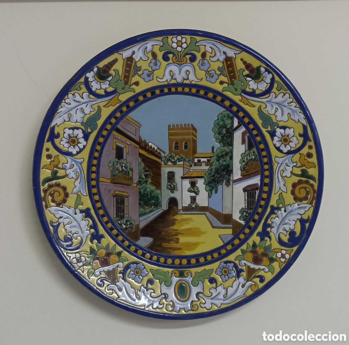 Antig&uuml;edades: Plato de cer&aacute;mica de 41 cm - Foto 1