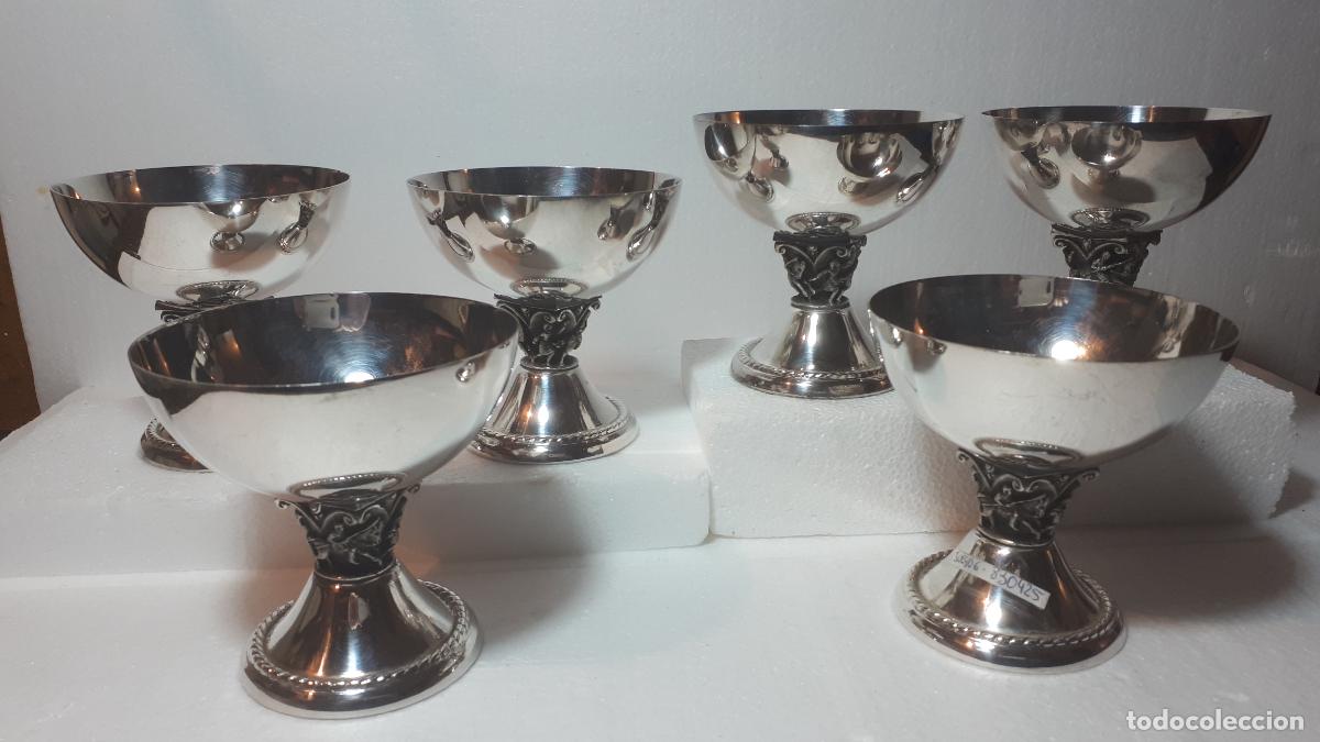 Antig&uuml;edades: Copas de alpaca, juego de 6. - Foto 2