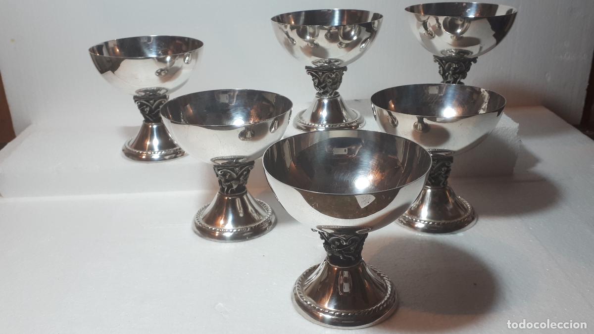 Antig&uuml;edades: Copas de alpaca, juego de 6. - Foto 1
