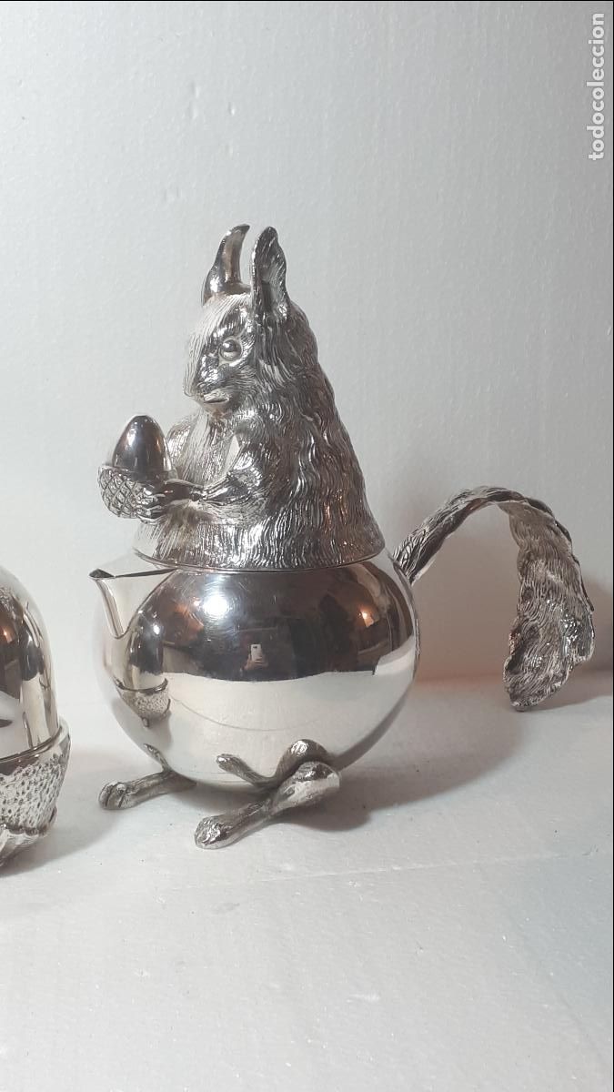 Antig&uuml;edades: JUEGO DE CAFE, ALPACA. 1960. - Foto 5