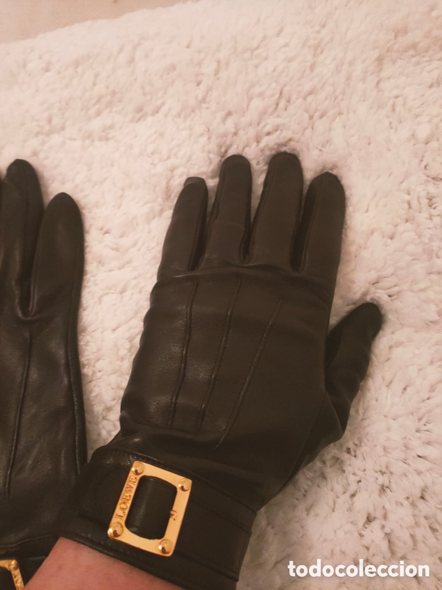 Antig&uuml;edades: Guantes de piel de Loewe - Foto 8
