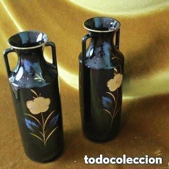 Antig&uuml;edades: Pareja de jarrones, decoraci&oacute;n oriental, - Foto 1