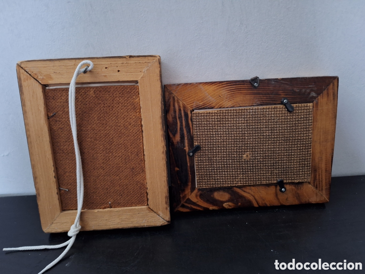 Antig&uuml;edades: Lote de dos marcos dw madera con postales - Foto 4