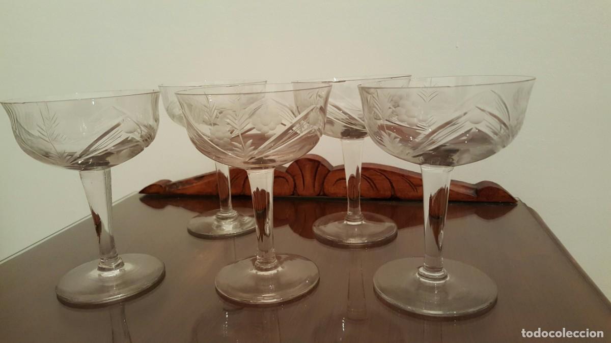 Antig&uuml;edades: COPAS CRISTAL TALLADAS - Foto 1