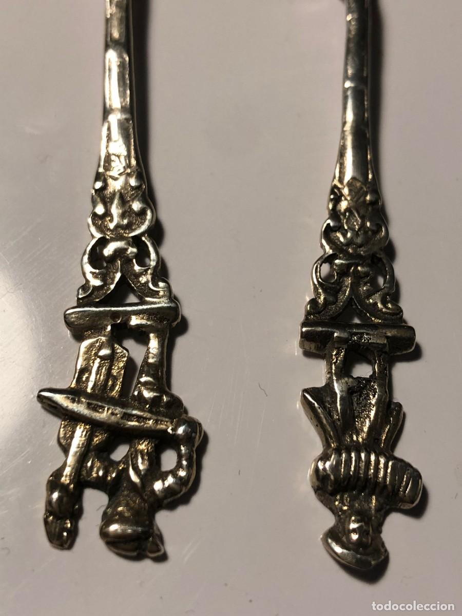 Antig&uuml;edades: Lote de 6 cucharillas de plata. - Foto 3