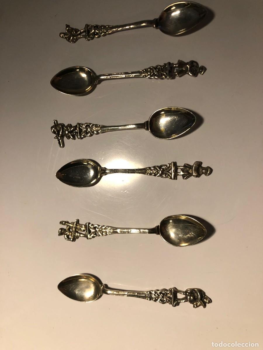 Antig&uuml;edades: Lote de 6 cucharillas de plata. - Foto 6