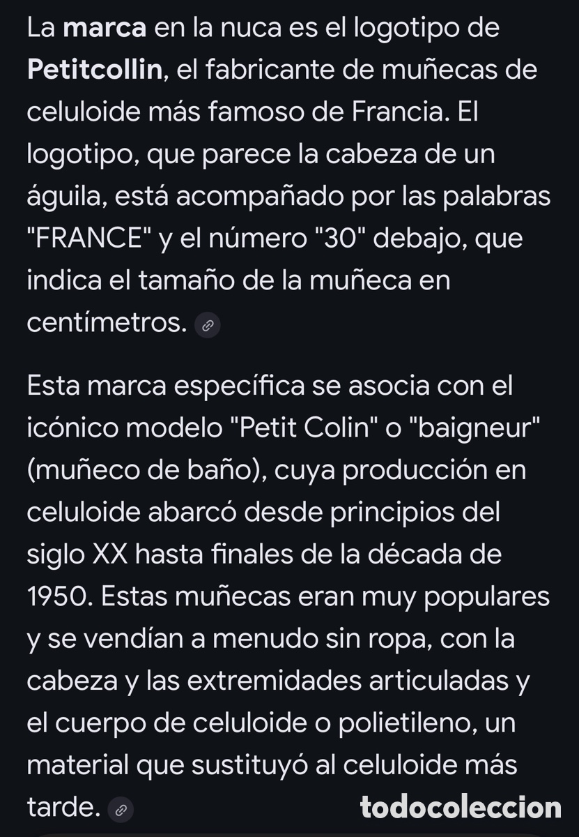 Antig&uuml;edades: Petitcollin mu&ntilde;eco antiguo Francia - Foto 12