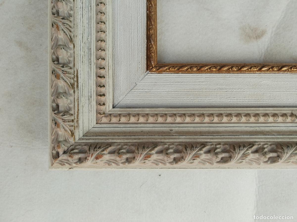 Antig&uuml;edades: marco de madera blanco - Foto 1