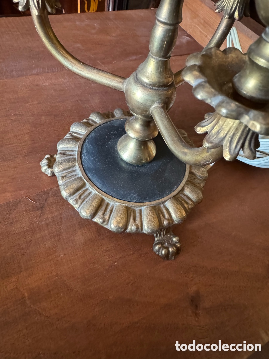 Antig&uuml;edades: L&aacute;mpara de sobremesa en bronce - Foto 5