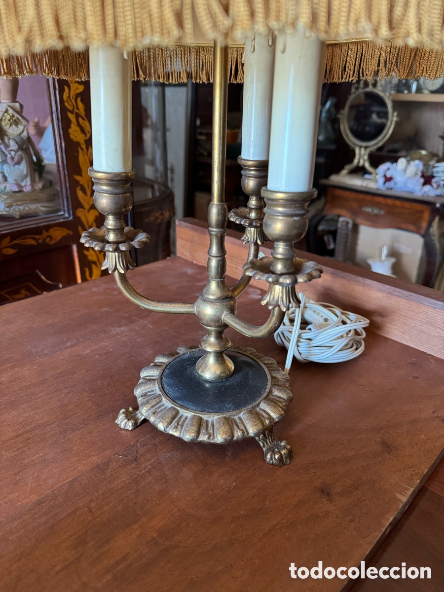 Antig&uuml;edades: L&aacute;mpara de sobremesa en bronce - Foto 6