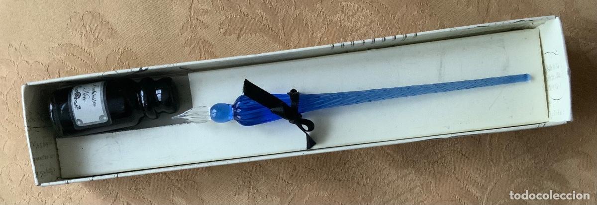 Antig&uuml;edades: PLUMA CRISTAL EN SU ESTUCHE - Foto 3