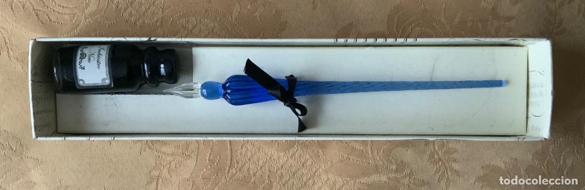 Antig&uuml;edades: PLUMA CRISTAL EN SU ESTUCHE - Foto 4