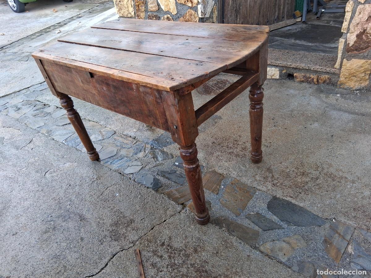 Antig&uuml;edades: Mesa de madera de cortijo tocinera r&uacute;stica - Foto 5