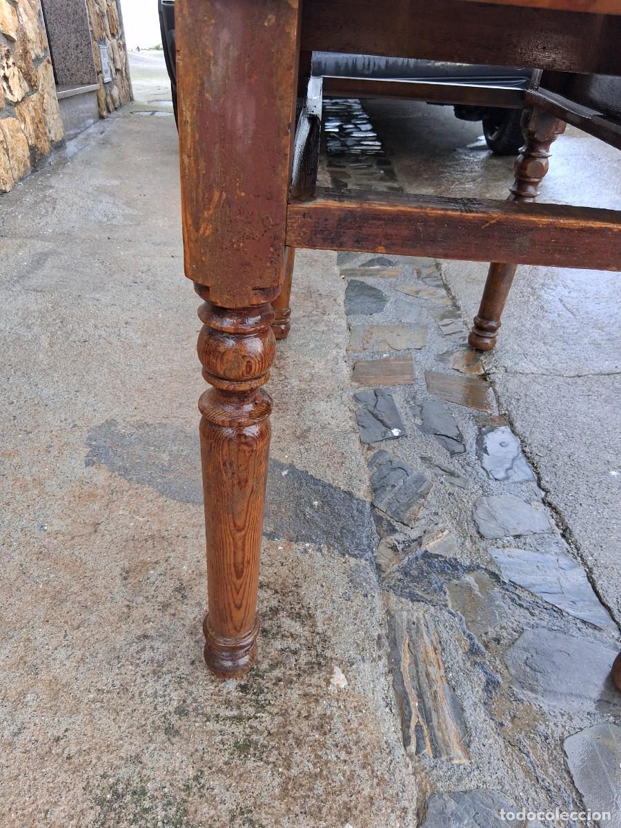 Antig&uuml;edades: Mesa de madera de cortijo tocinera r&uacute;stica - Foto 6
