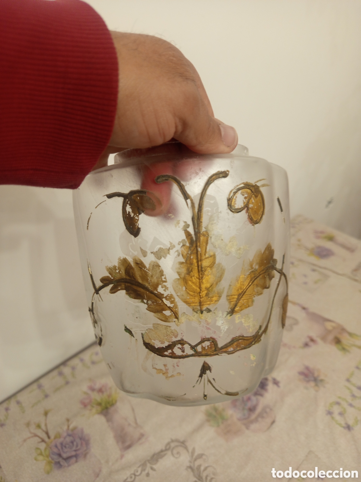 Antig&uuml;edades: Bonito jarr&oacute;n al &aacute;cido y fileteado en oro - Foto 2