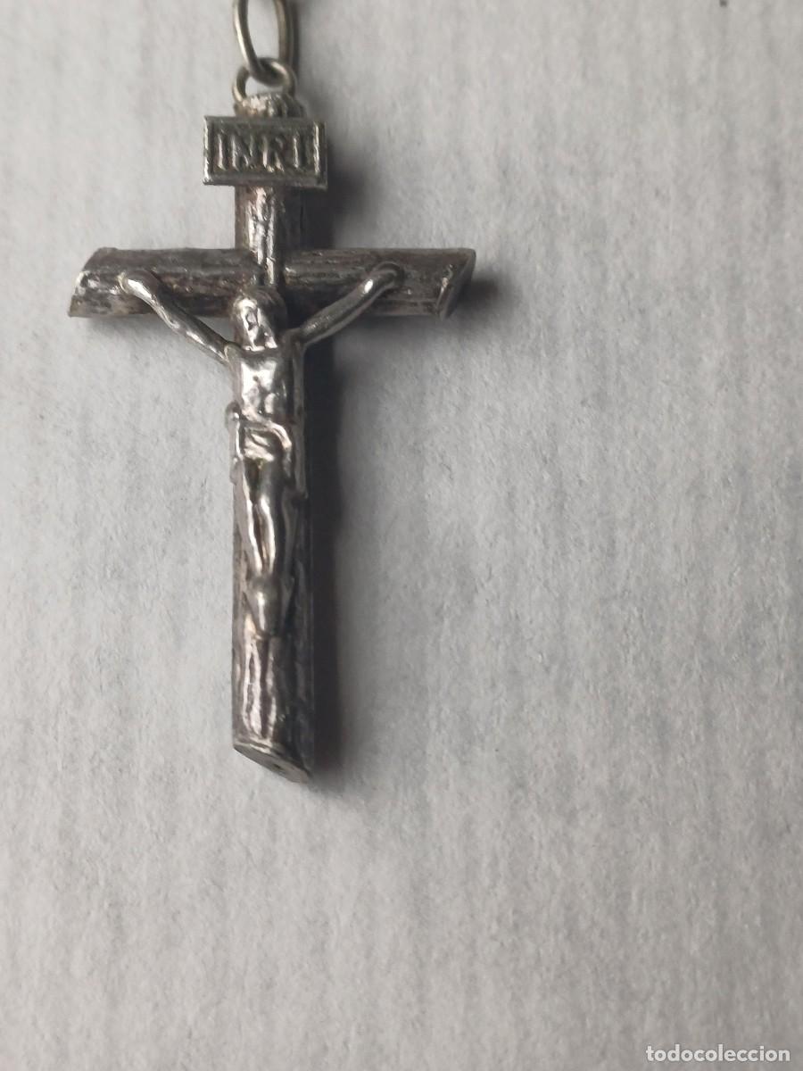 Antig&uuml;edades: ROSARIO DE CUENTAS Y CRISTO DE PLATA. - Foto 2