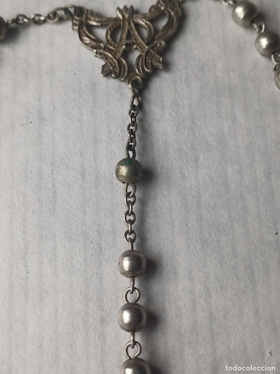 Antig&uuml;edades: ROSARIO DE CUENTAS Y CRISTO DE PLATA. - Foto 3
