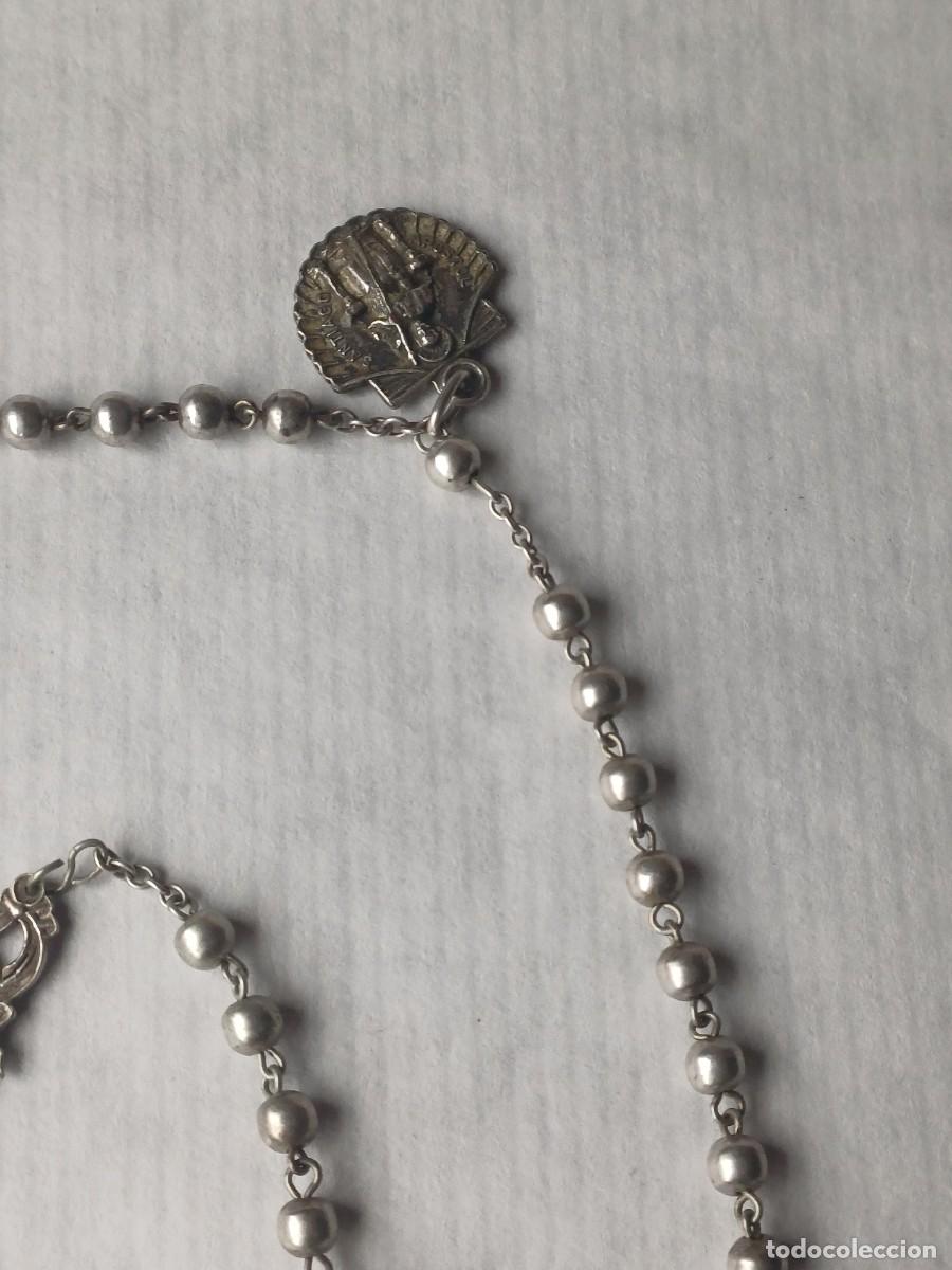 Antig&uuml;edades: ROSARIO DE CUENTAS Y CRISTO DE PLATA. - Foto 4