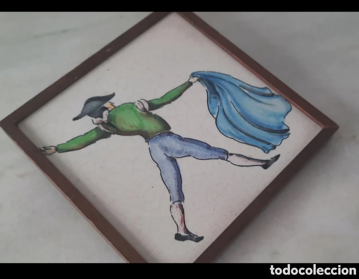 Antig&uuml;edades: Azulejo de cer&aacute;mica esmaltada. - Foto 4