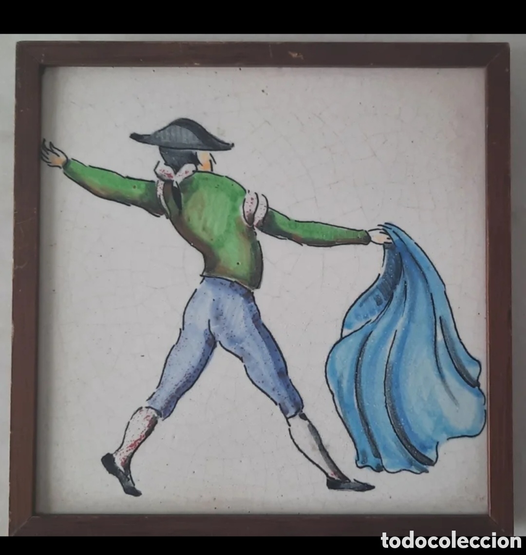 Antig&uuml;edades: Azulejo de cer&aacute;mica esmaltada. - Foto 1