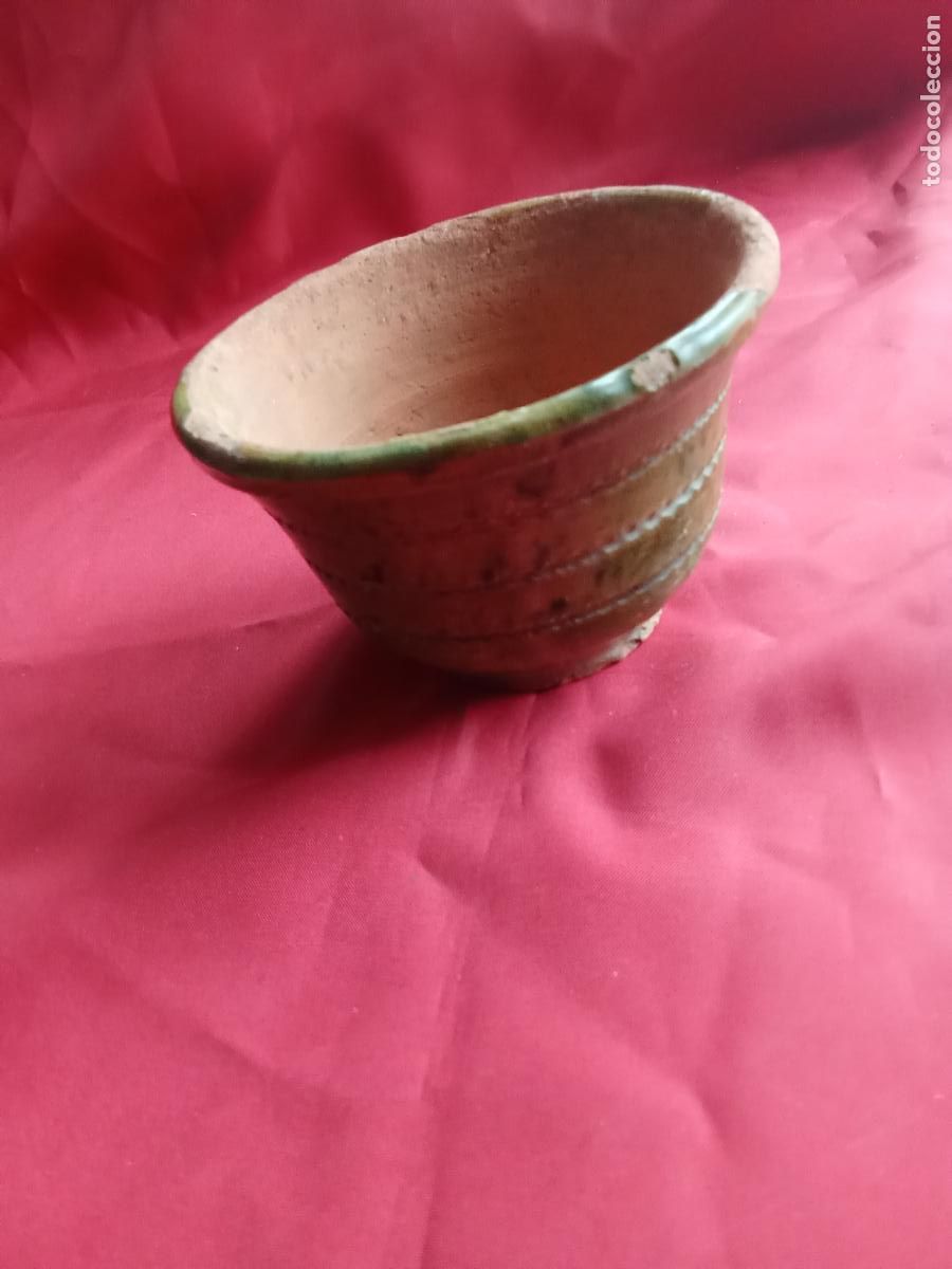 Antig&uuml;edades: Maceta antigua terracota vidriada. V.1