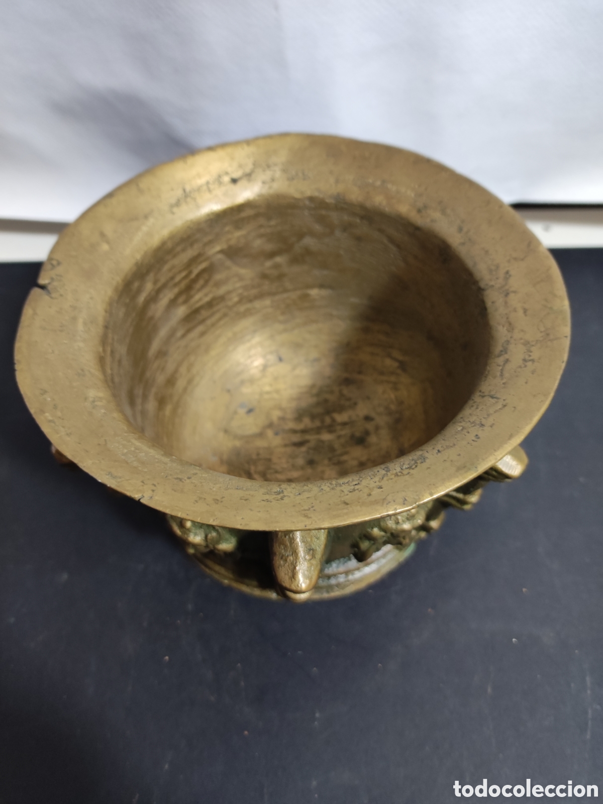 Antig&uuml;edades: Almirez de bronce sin mano - Foto 2