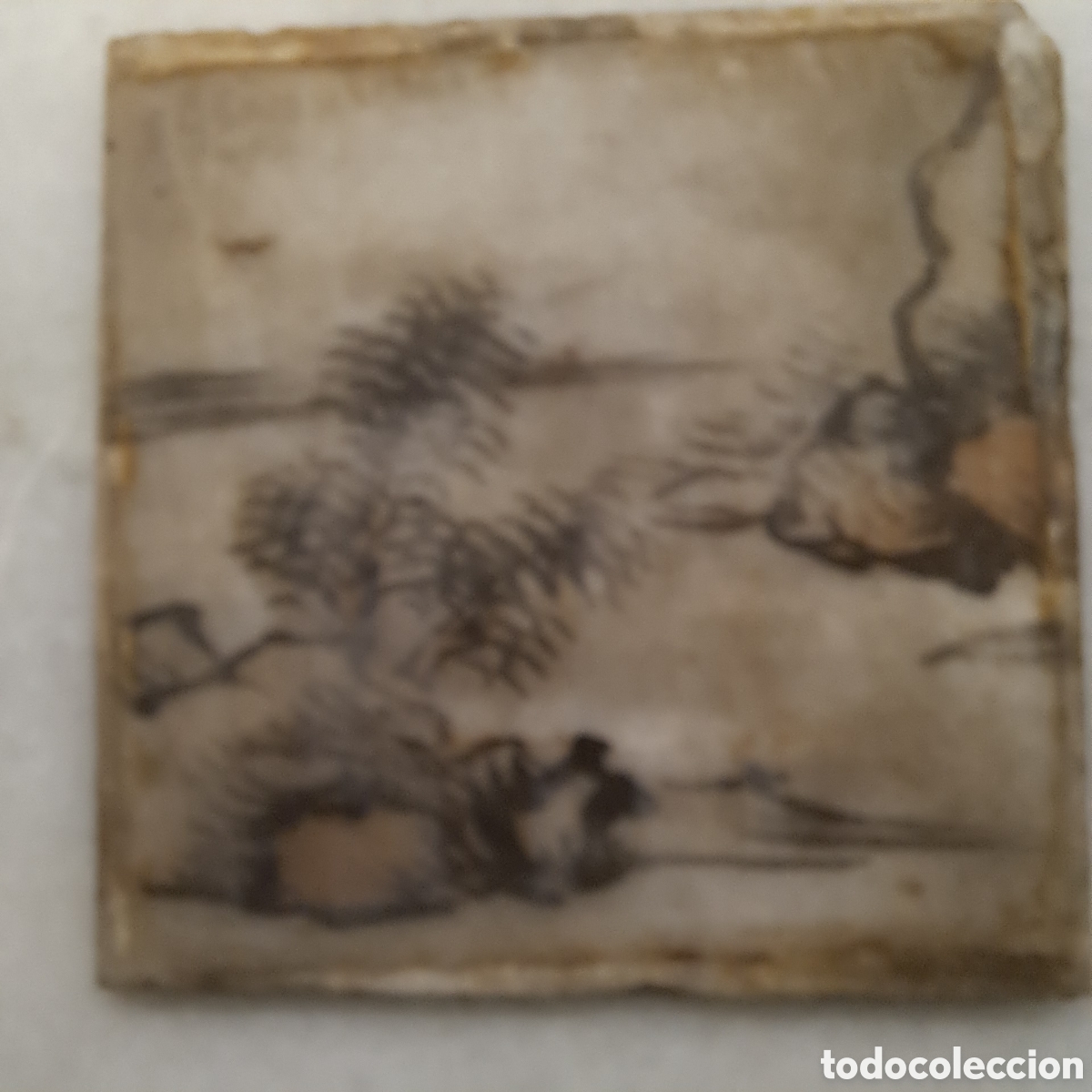 Antig&uuml;edades: Azulejo Chino. Doble cara. - Foto 3