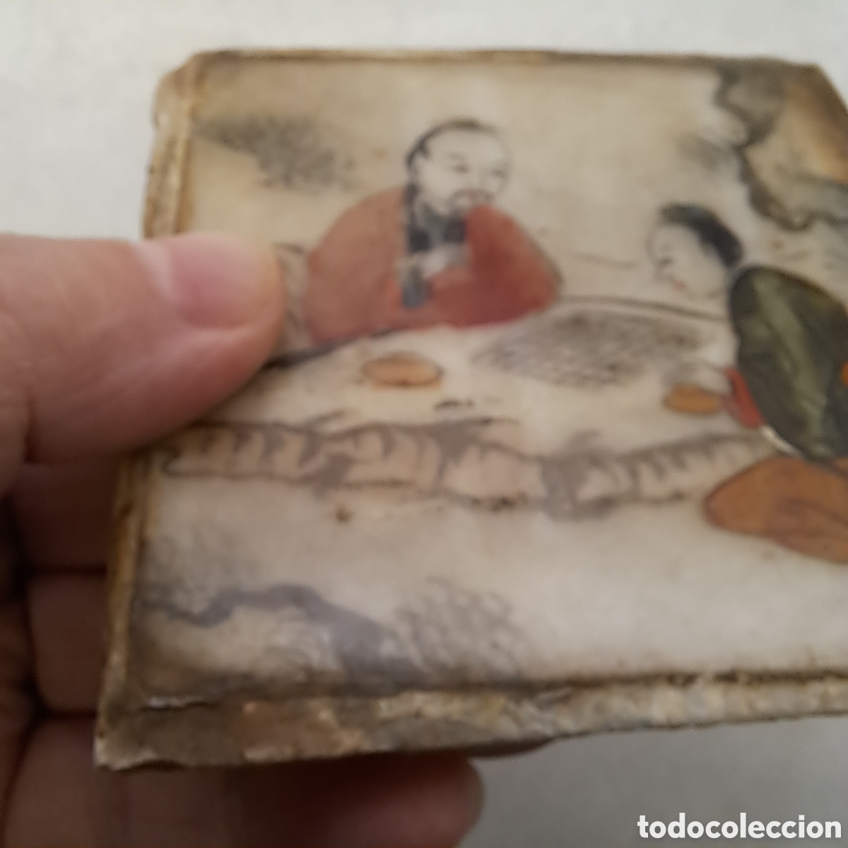 Antig&uuml;edades: Azulejo Chino. Doble cara. - Foto 4