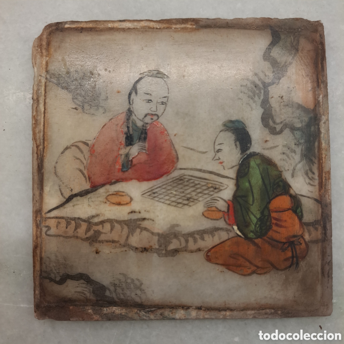 Antig&uuml;edades: Azulejo Chino. Doble cara. - Foto 1