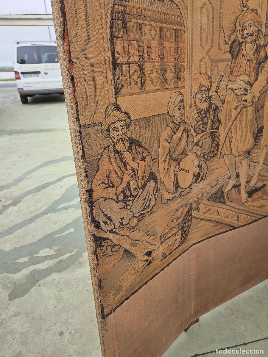 Antig&uuml;edades: biombo con tapiz antiguo - Foto 3