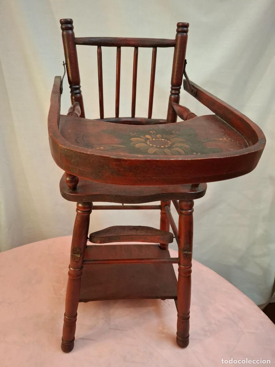 Antig&uuml;edades: TRONA ANTIGUA DE MADERA PARA BEBE - Foto 1