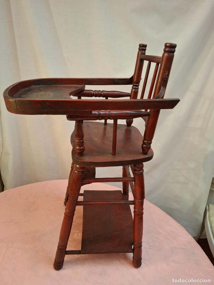 Antig&uuml;edades: TRONA ANTIGUA DE MADERA PARA BEBE - Foto 3