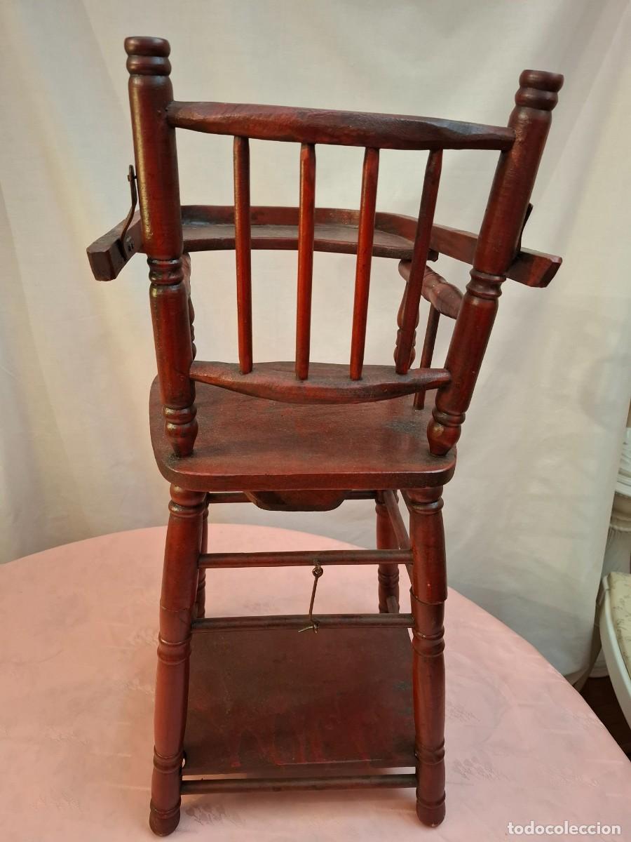 Antig&uuml;edades: TRONA ANTIGUA DE MADERA PARA BEBE - Foto 4