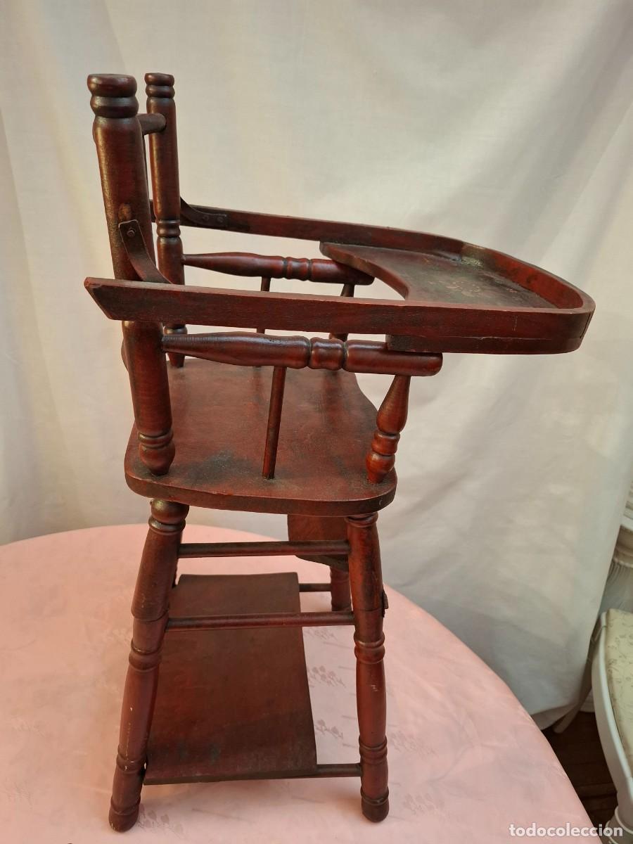 Antig&uuml;edades: TRONA ANTIGUA DE MADERA PARA BEBE - Foto 5