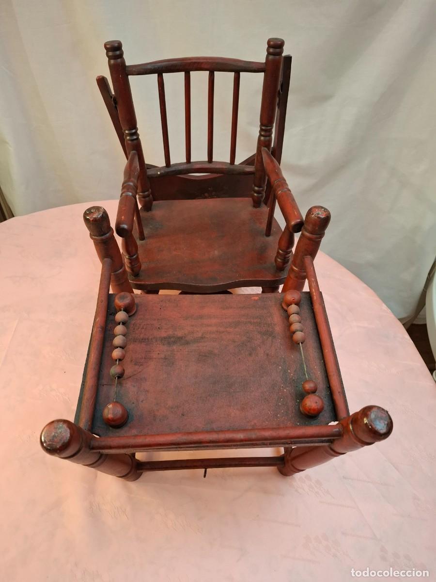 Antig&uuml;edades: TRONA ANTIGUA DE MADERA PARA BEBE - Foto 7