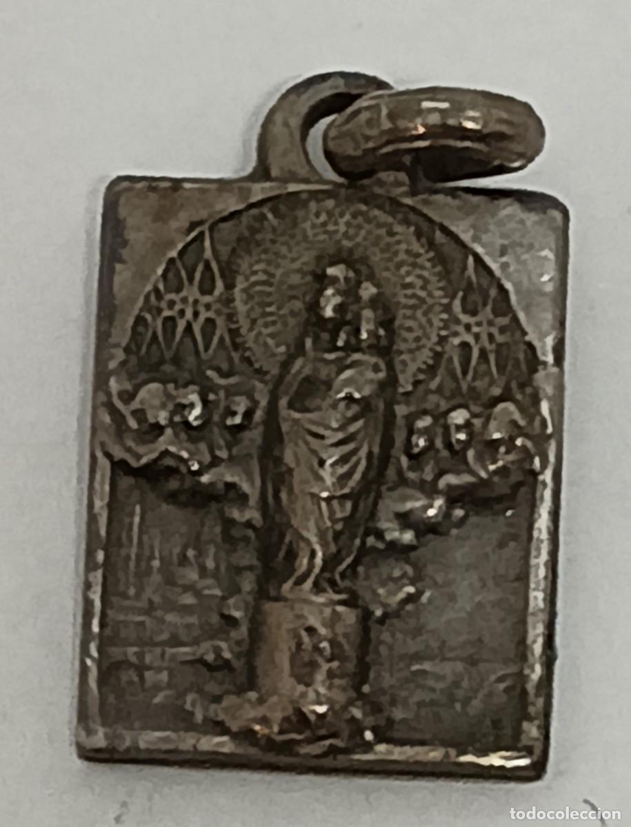 Antig&uuml;edades: MEDALLA VIRGEN DEL PILAR PLATEADA - Foto 1