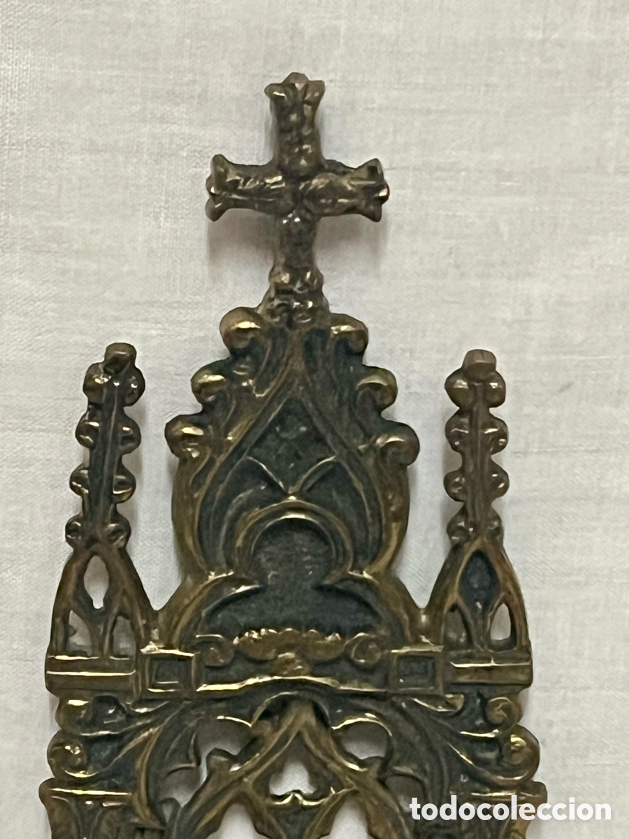 Antig&uuml;edades: BENDITERA DE BRONCE SIGLO XIX - Foto 2
