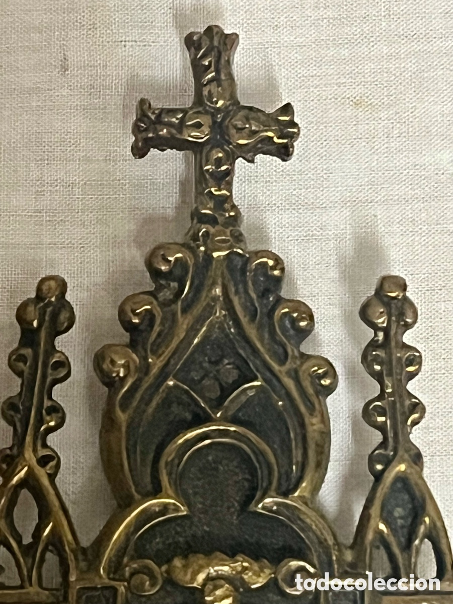 Antig&uuml;edades: BENDITERA DE BRONCE SIGLO XIX - Foto 4