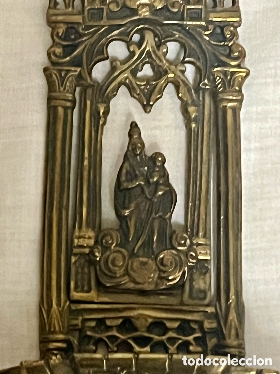 Antig&uuml;edades: BENDITERA DE BRONCE SIGLO XIX - Foto 6