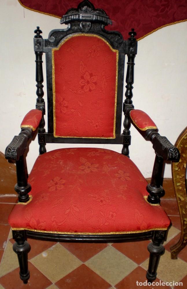Antig&uuml;edades: Sill&oacute;n del finales del XIX o principios del XX. - Foto 2