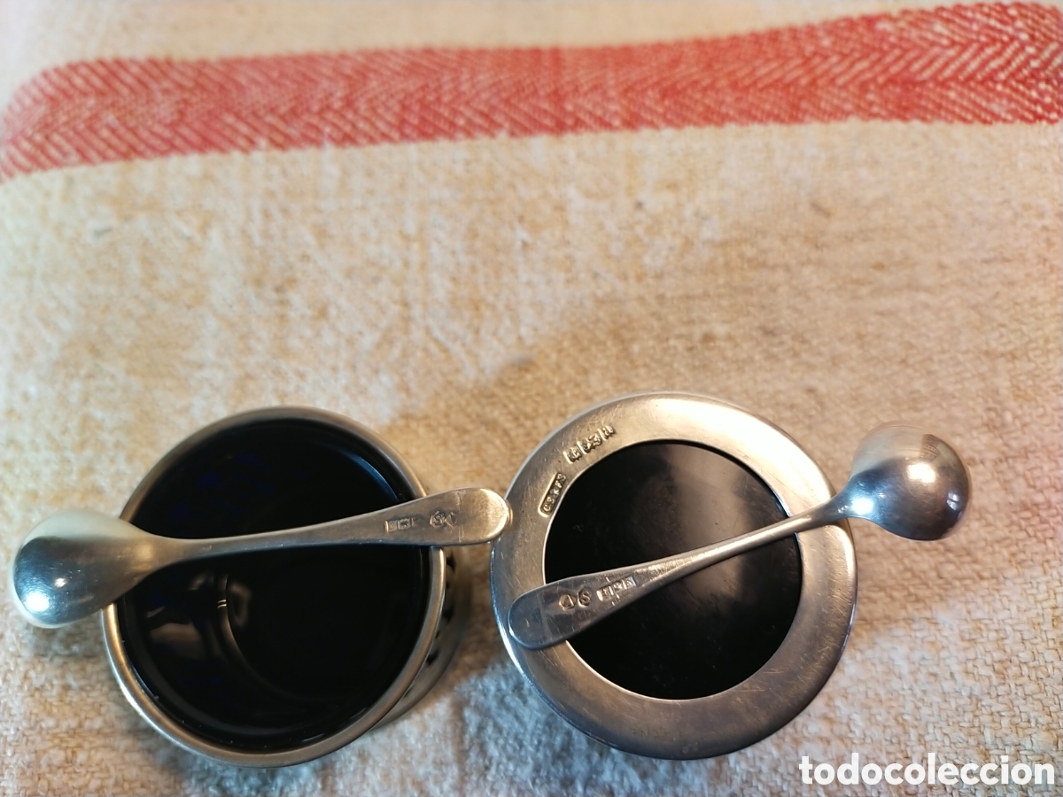 Antig&uuml;edades: Pareja de especieros de plata con contrastes - Foto 3