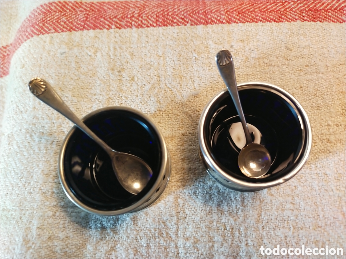 Antig&uuml;edades: Pareja de especieros de plata con contrastes - Foto 4