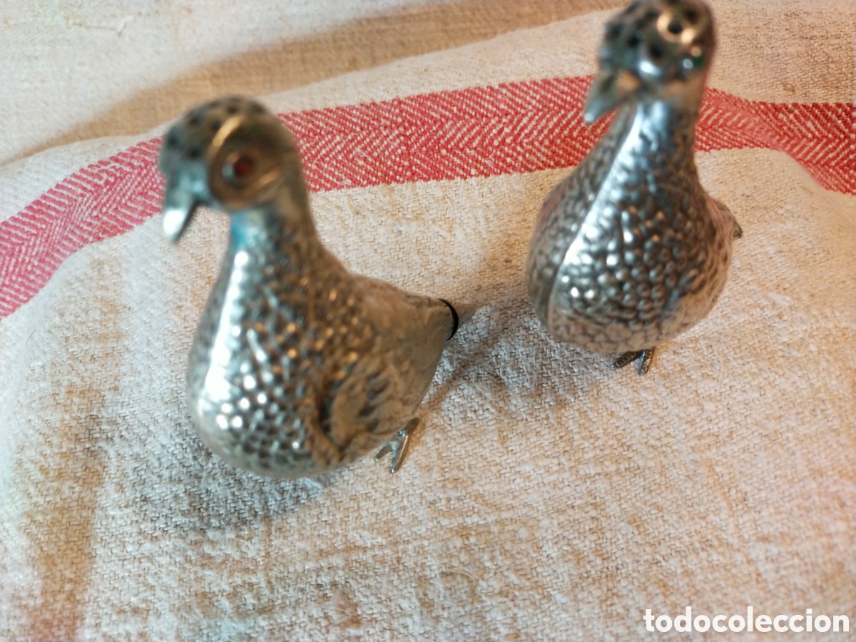 Antig&uuml;edades: Pareja de saleros de plata - Foto 4