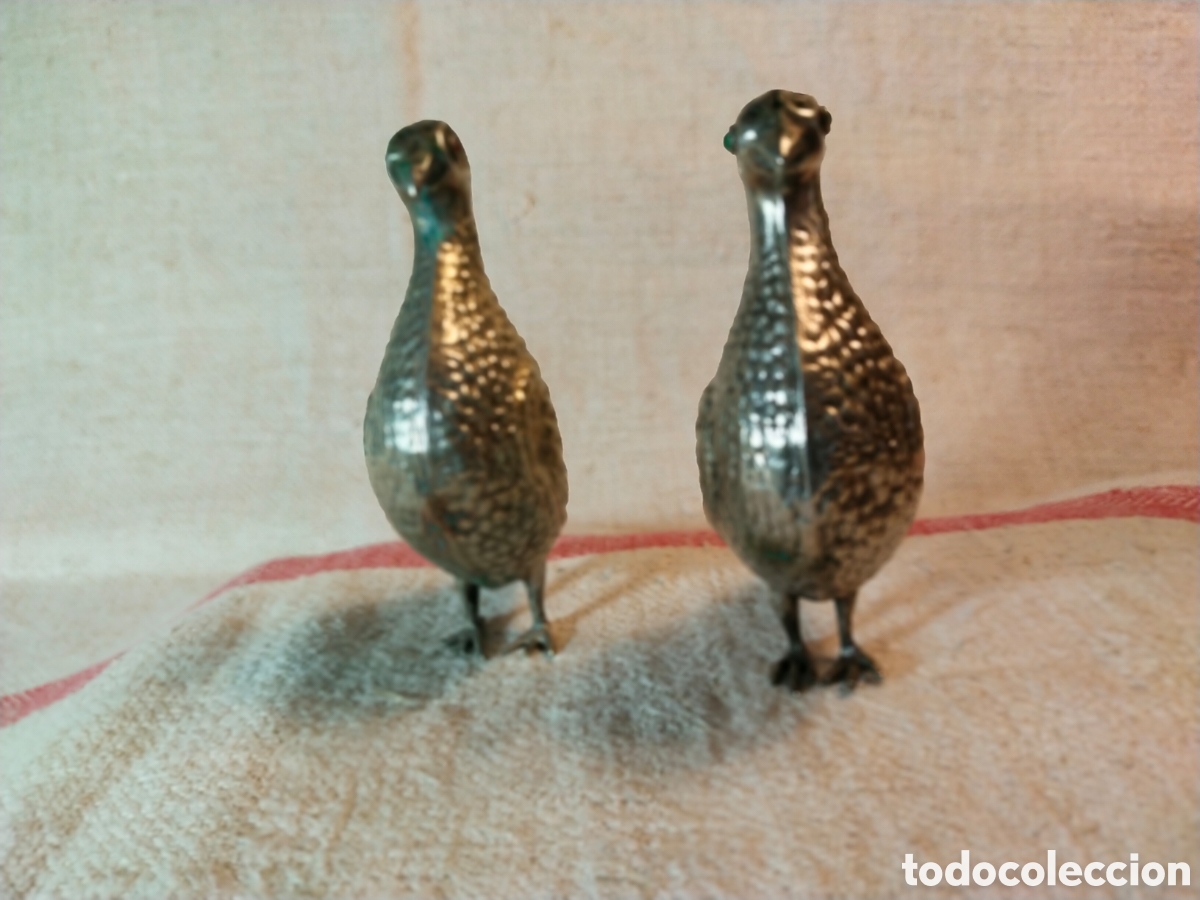 Antig&uuml;edades: Pareja de saleros de plata - Foto 5