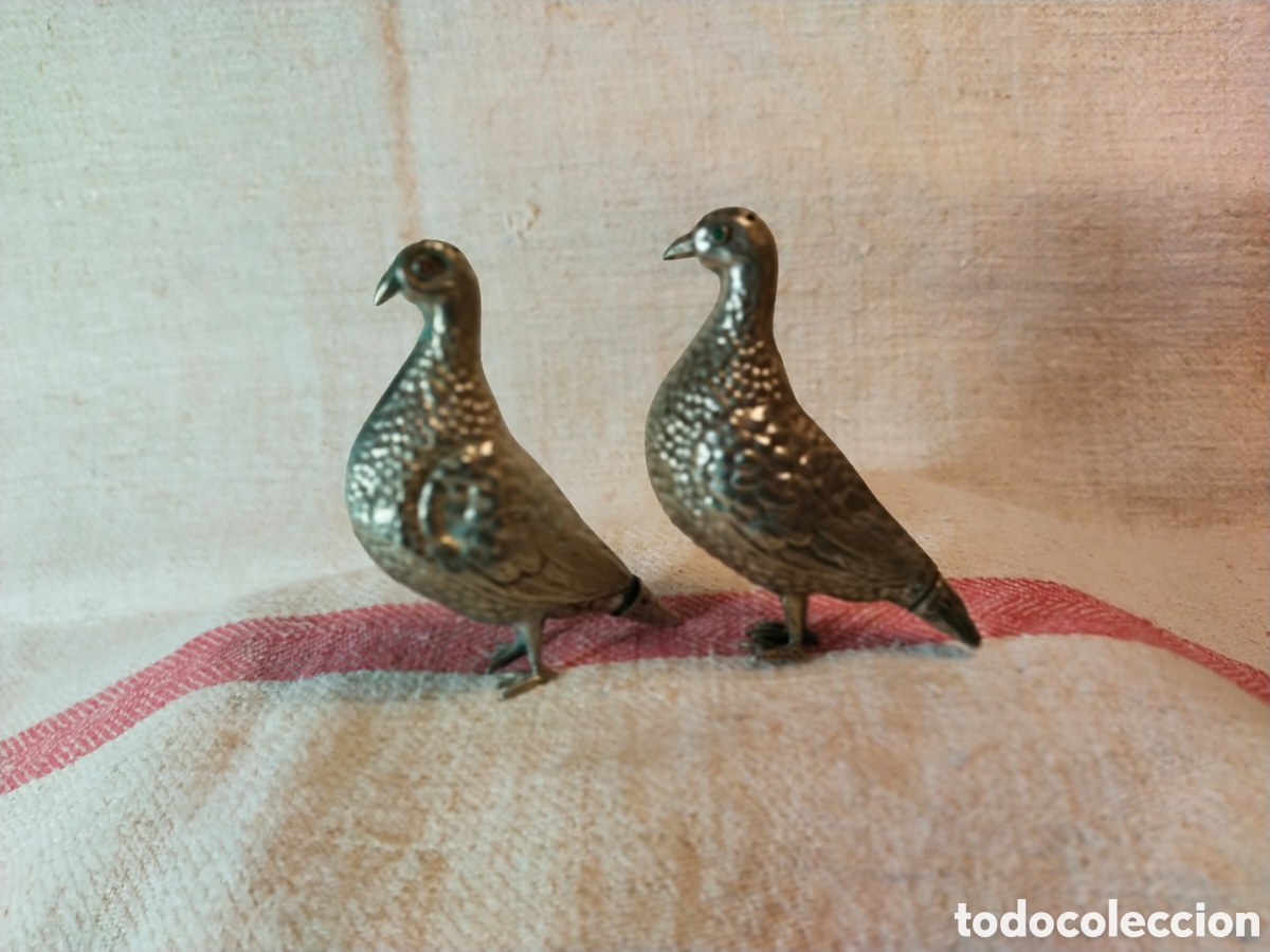 Antig&uuml;edades: Pareja de saleros de plata - Foto 1